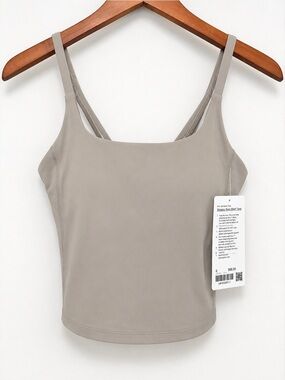 Lululemon Strappy Nulu Shelf Tank
Size 6 | Color: Taupe/Beige | NWT
